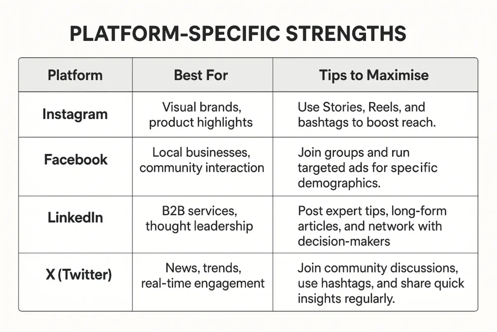 Comparing Social Media Channels for Business